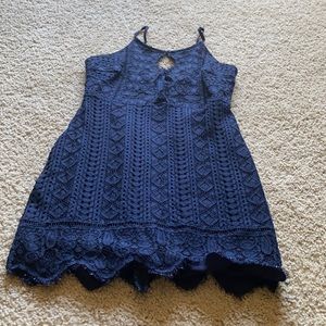 Dark blue lace dress